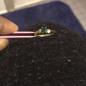 10K gold ring with diamond accents